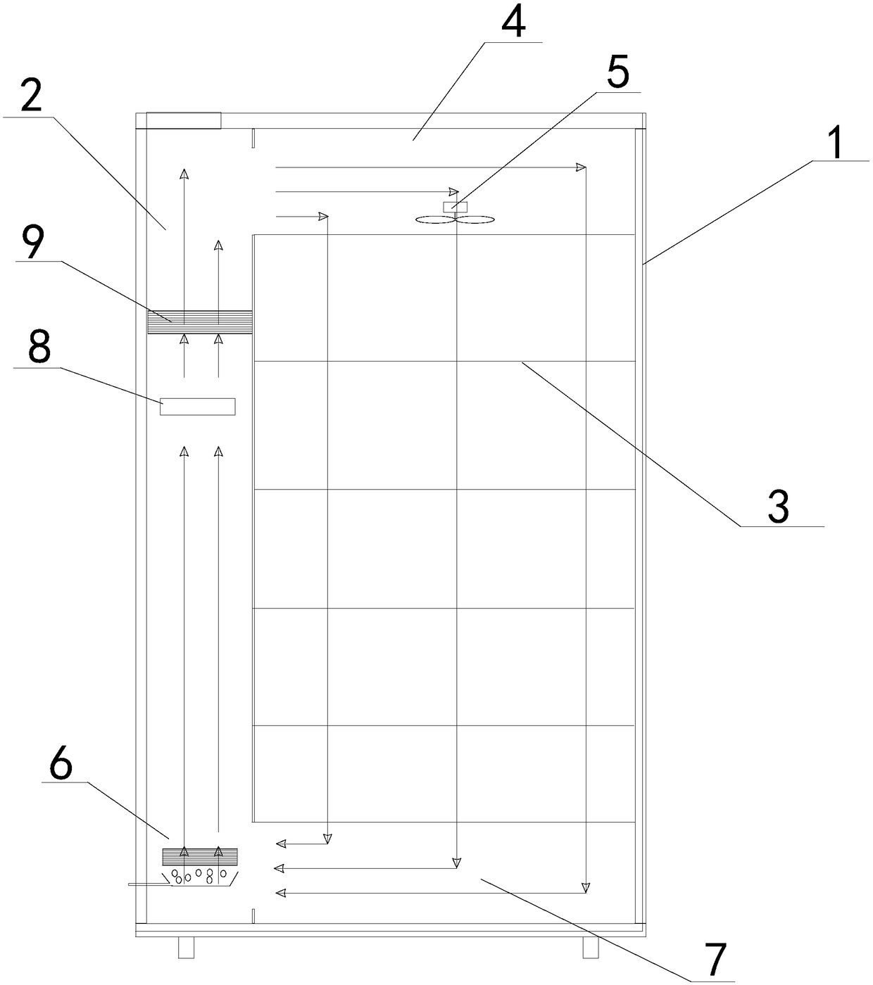 Environment-friendly heat pump internal circulation intelligent control fumigation machine capable of achieving heat and cold conversion