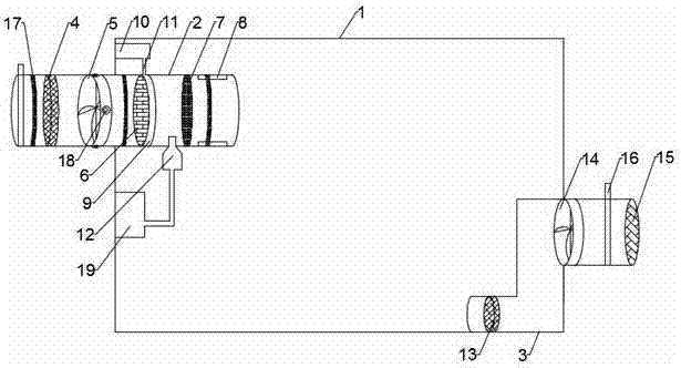 Gas-guiding type storage and ventilation warehouse of prunus salicina L