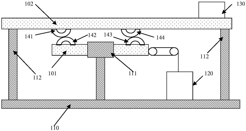 Device and method for testing train-tail battery pole pieces