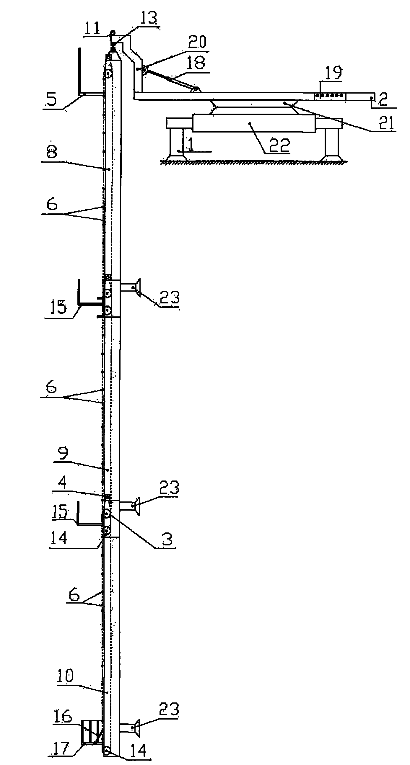 Rotary lifting emergency escape ladder