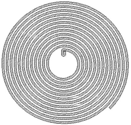 A kind of preparation method of planar scroll spring