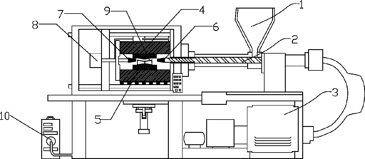 Double-flared-opening plastic part forming mold