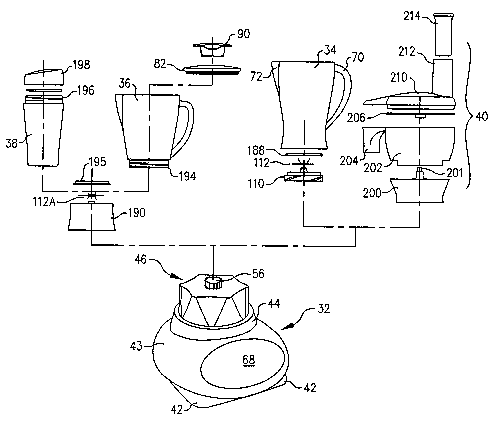 Blender base with food processor capabilities