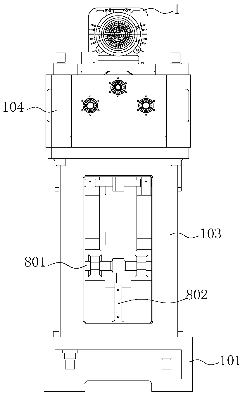 Four-point multi-link pressing machine adopting double-servo drive