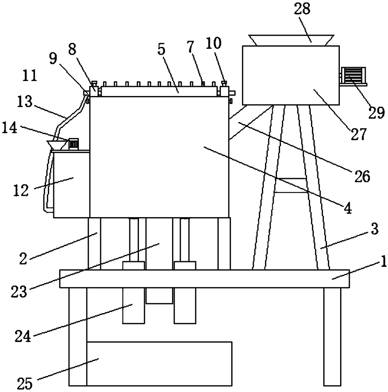 Polluted soil repair treatment device