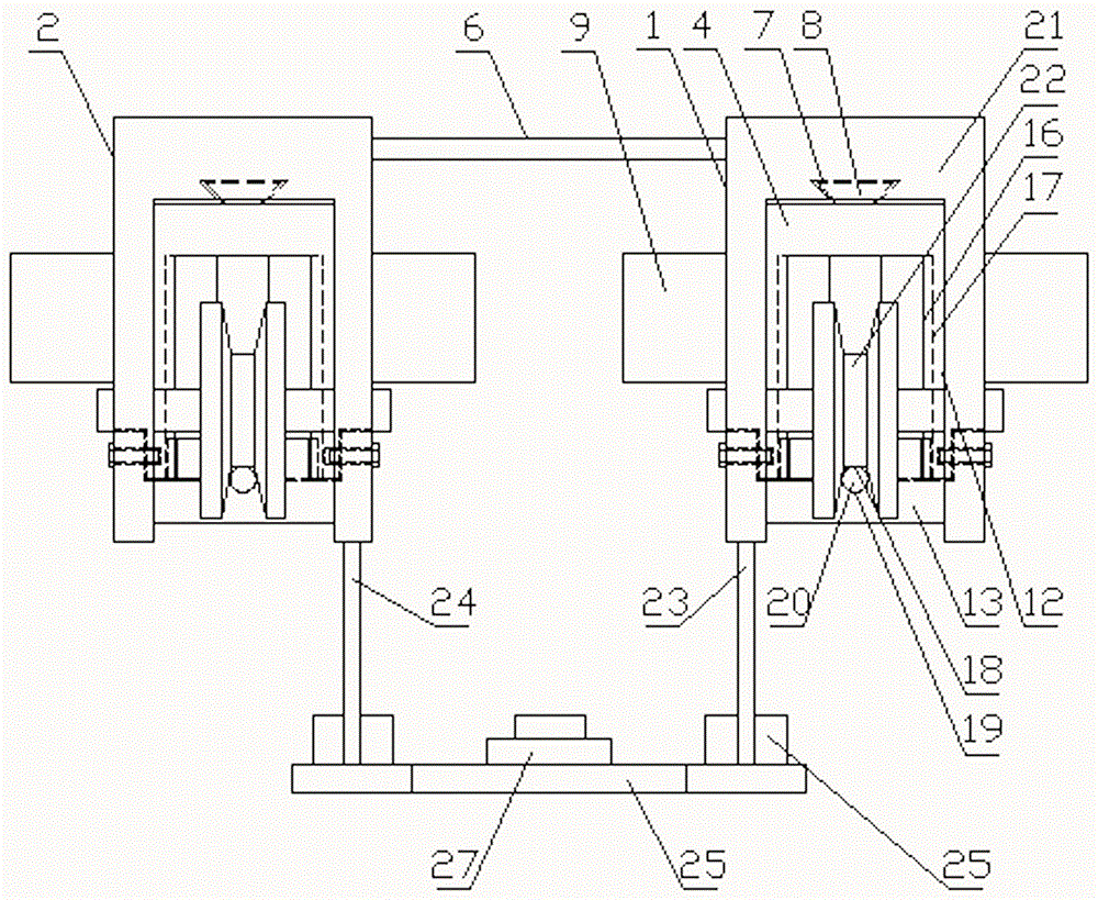 Automatic cabling device for transmission line