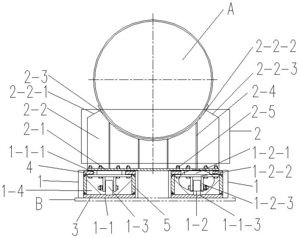 Sliding supporting device for supporting heavy pressure vessel