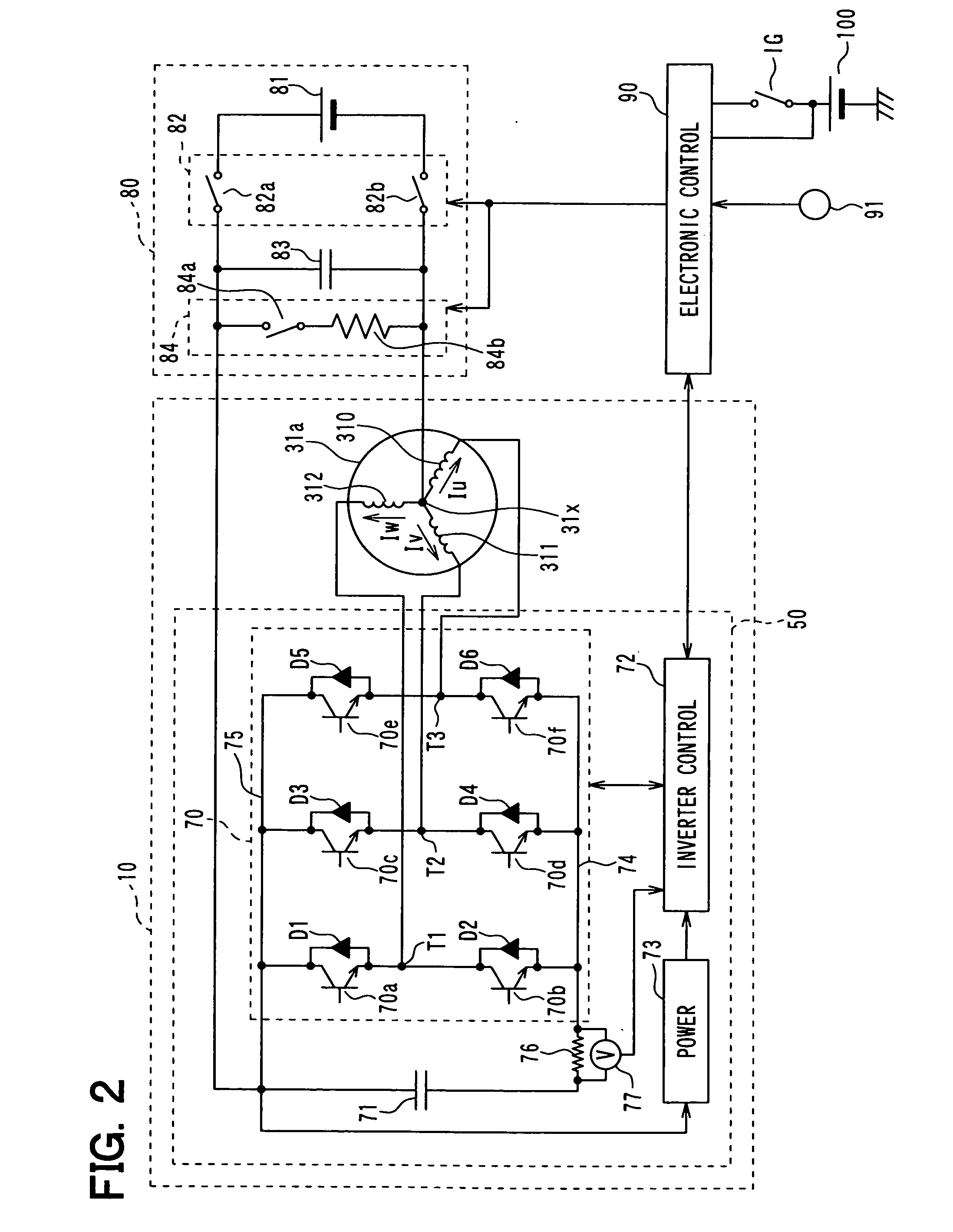 Driving apparatus for a vehicle-mounted electric motor