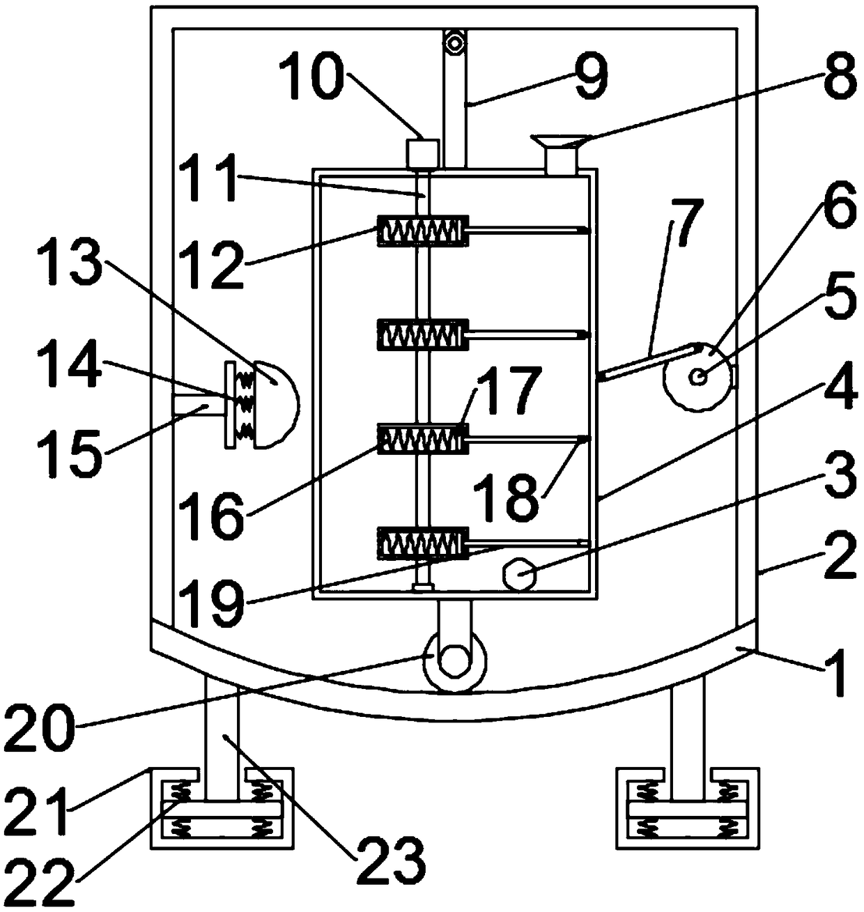 Environment-friendly paint piston type stirring device