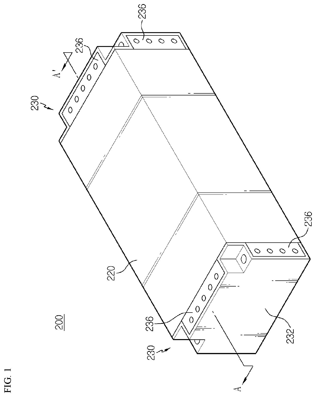 Battery module provided with end frame