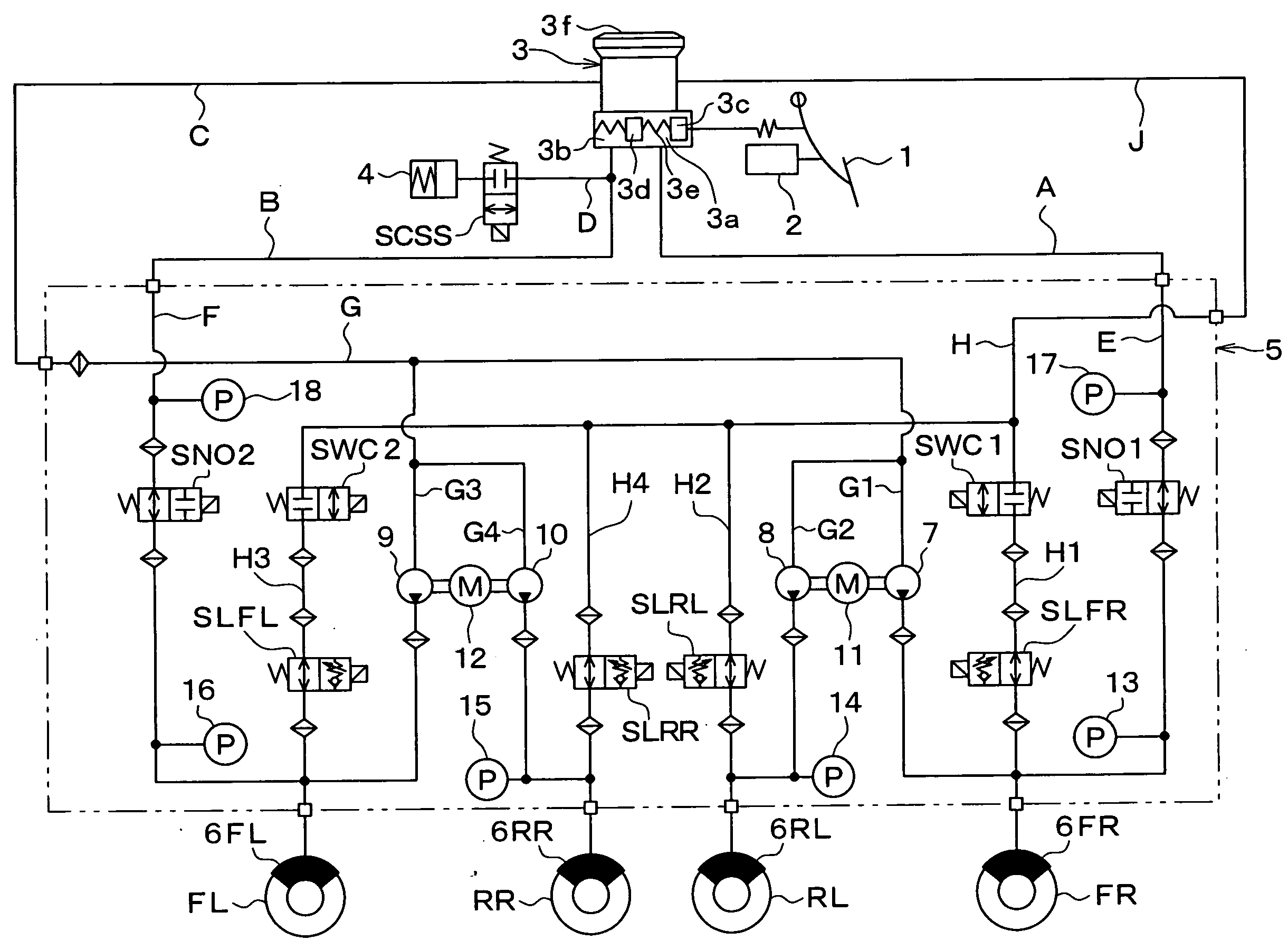 Actuator for controlling brake fluid pressure