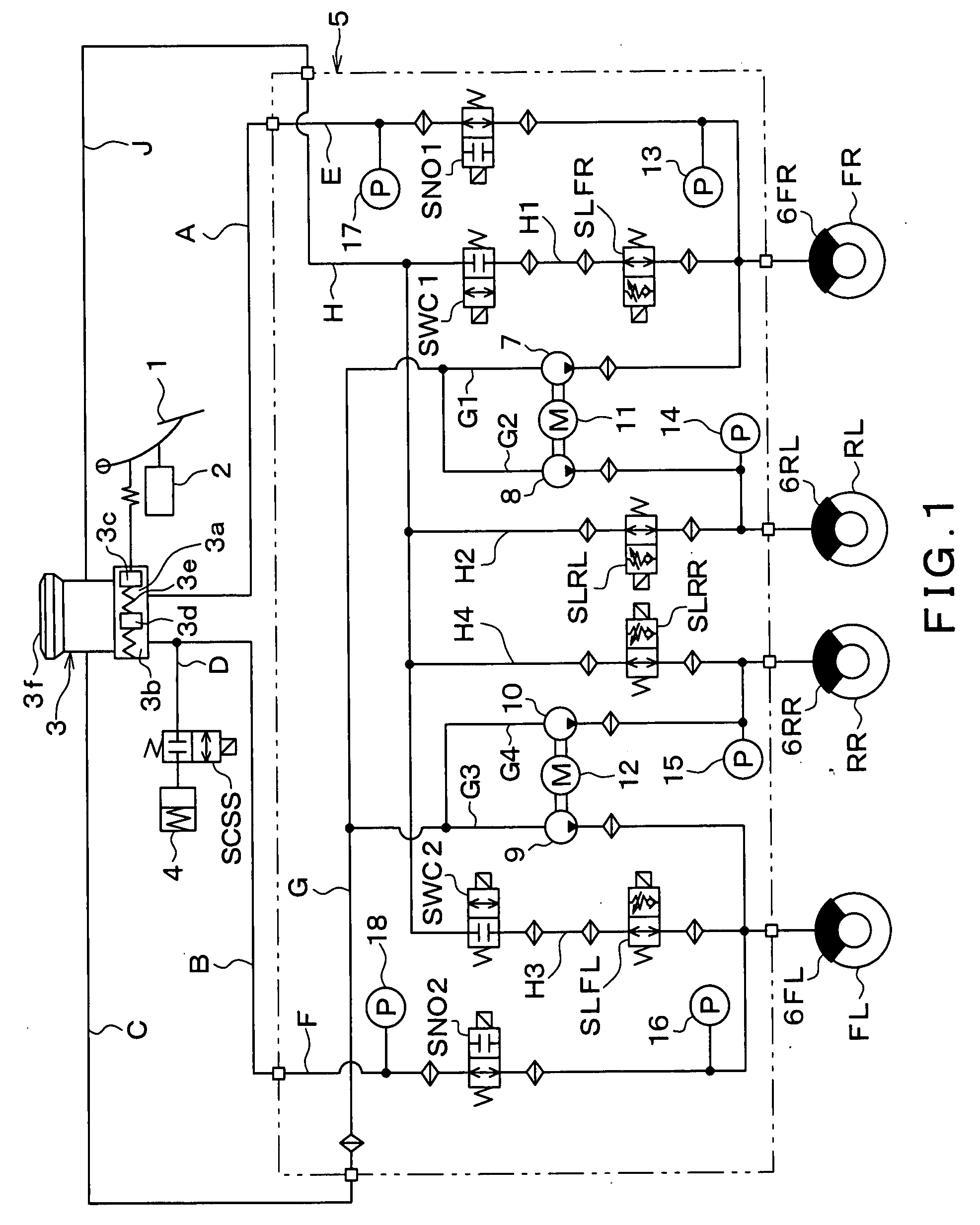 Actuator for controlling brake fluid pressure