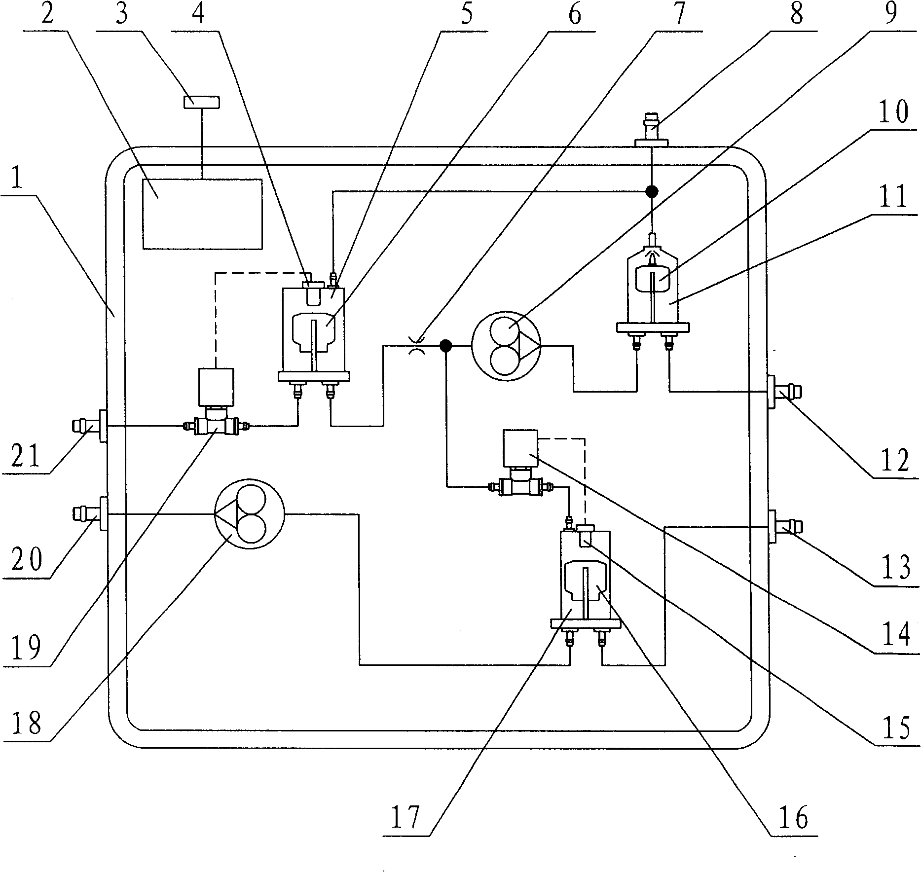 De-airing device for purifying blood