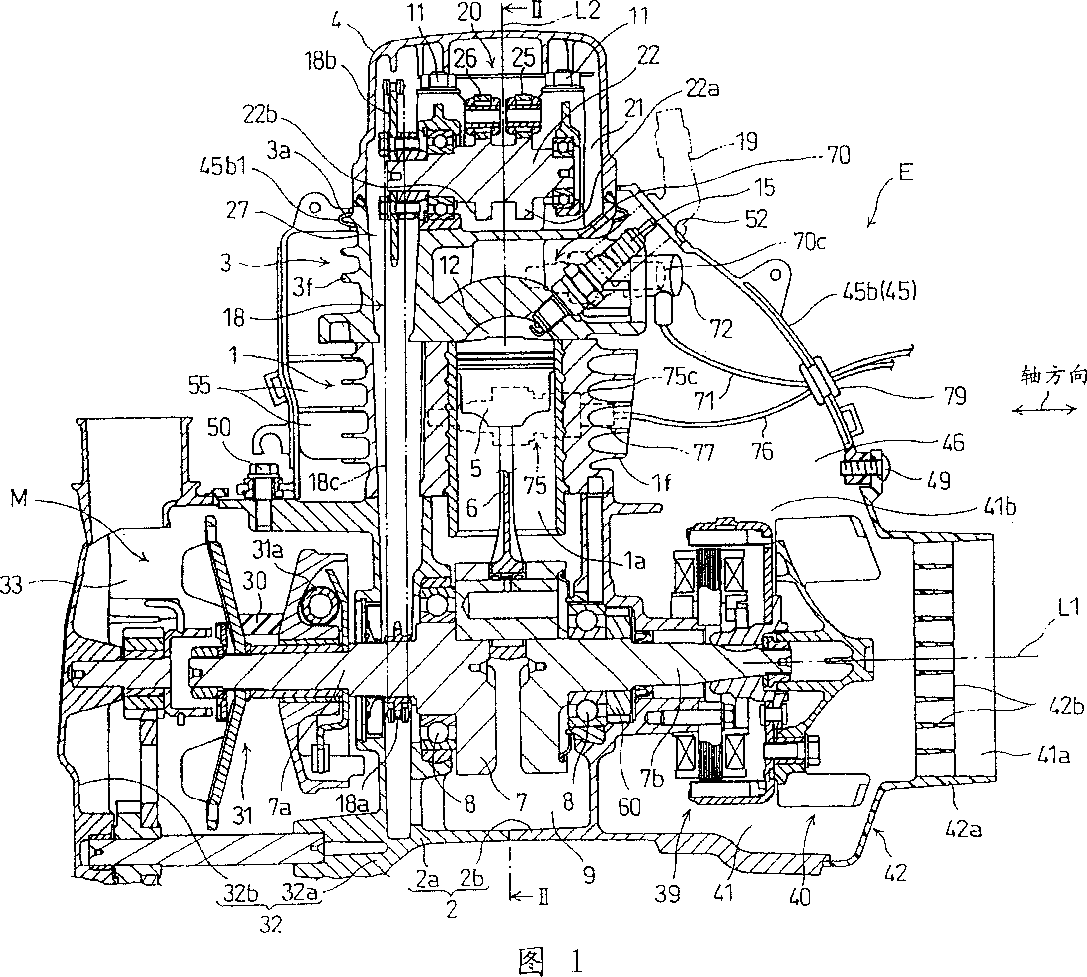 Air cooling internal combustion engine with sensor for detecting ic engine state