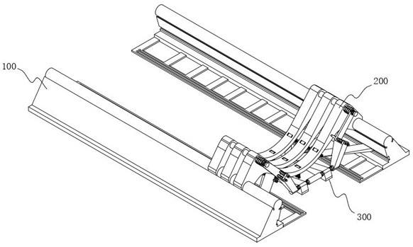 An anchoring device for starting and receiving bases of shield machines with different diameters