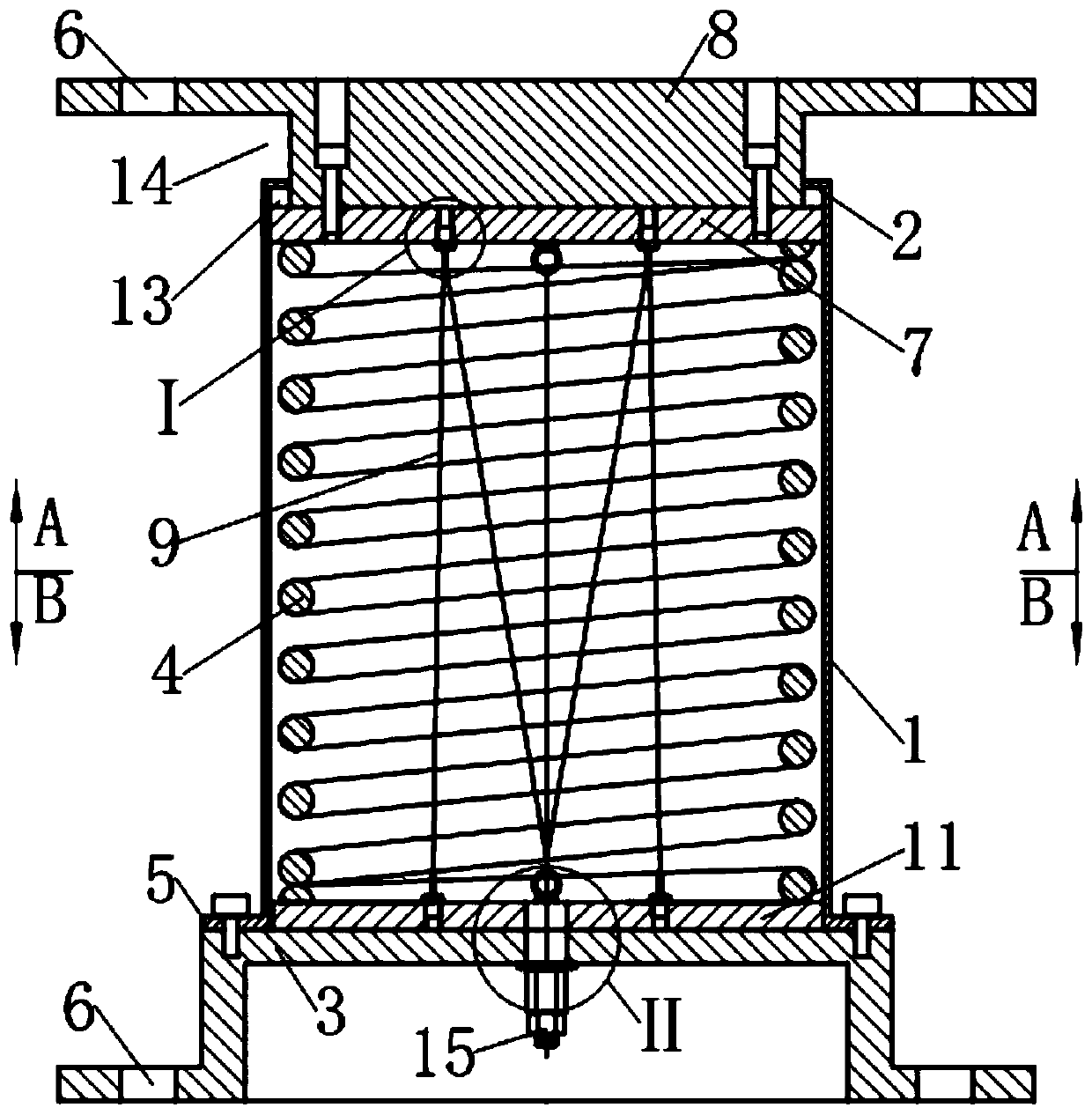 A Back-pressure Coil Spring Damper with Adjustable Initial Stiffness