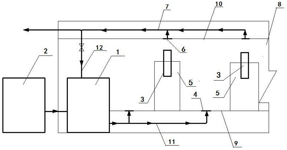 Special air conditioning system of gravity type heat pipe compound evaporative condenser for data center