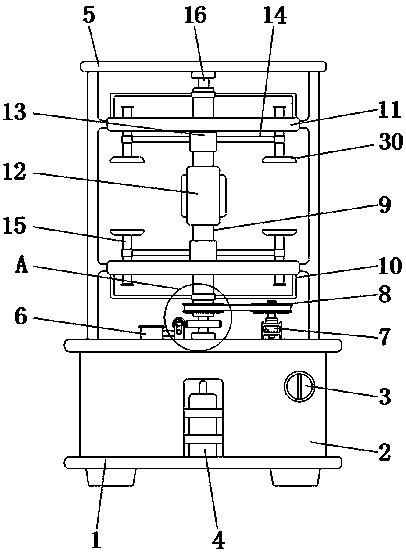 Suspension type spraying device for automobile part production and spraying method thereof