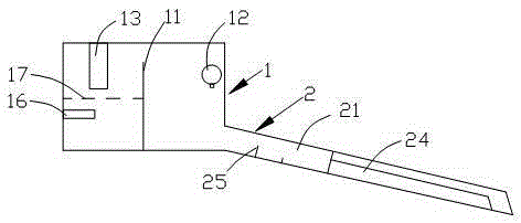 Fan-shaped material distributor