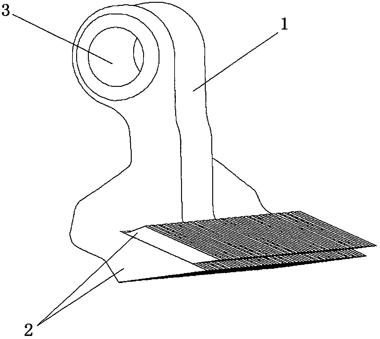 Chopping and filament-drawing flail knife