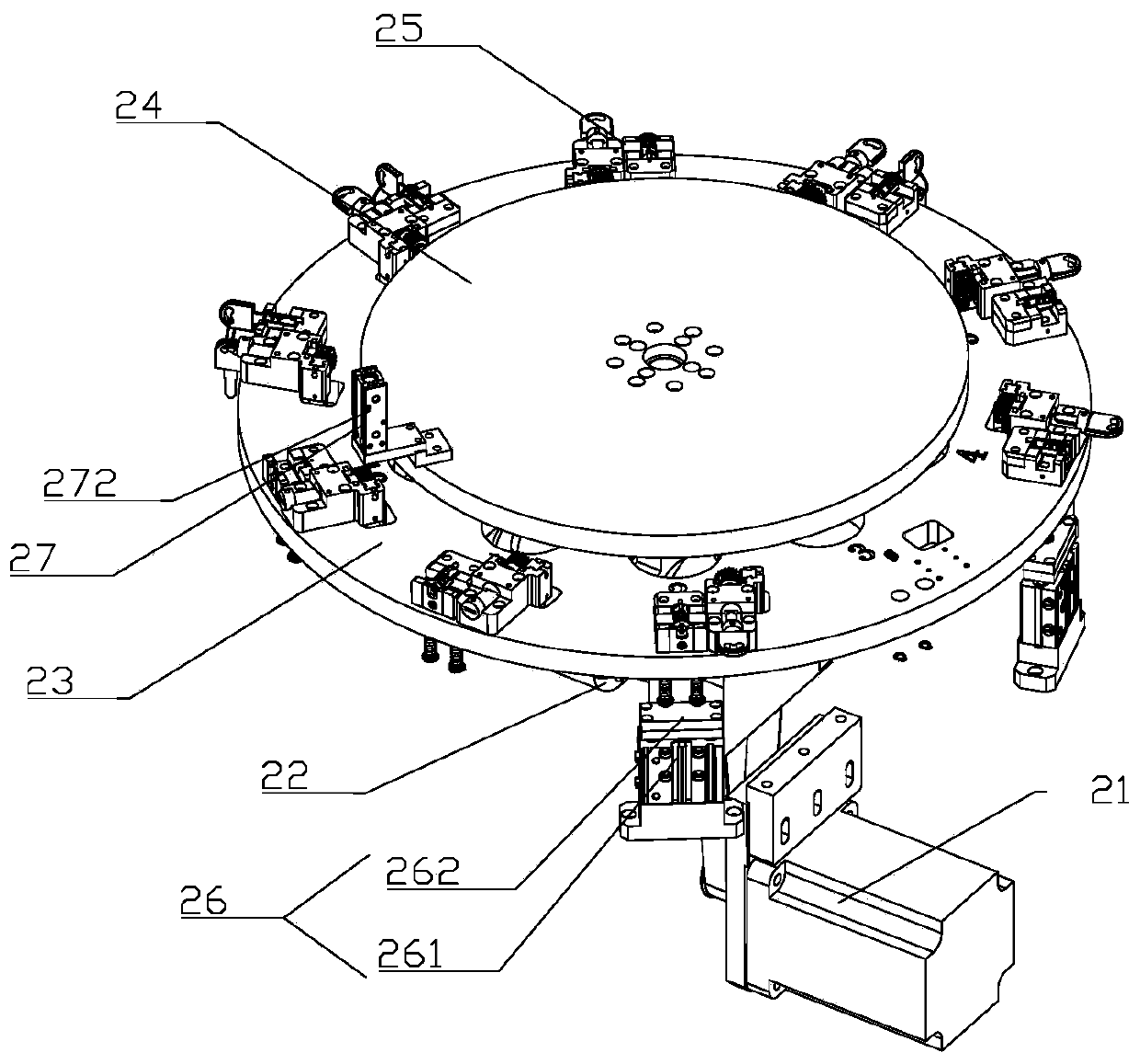 Jig on lockset production device