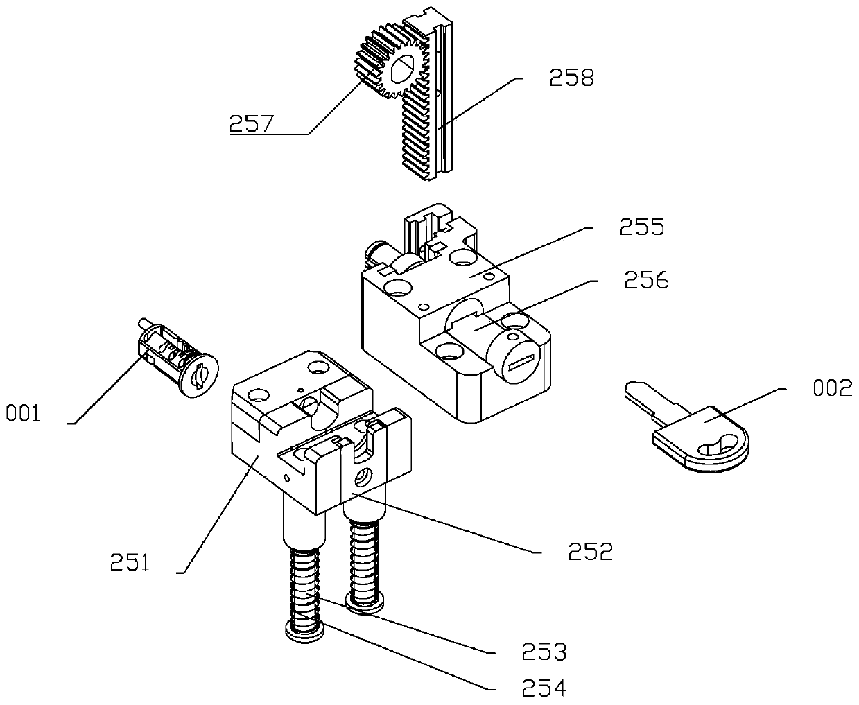 Jig on lockset production device