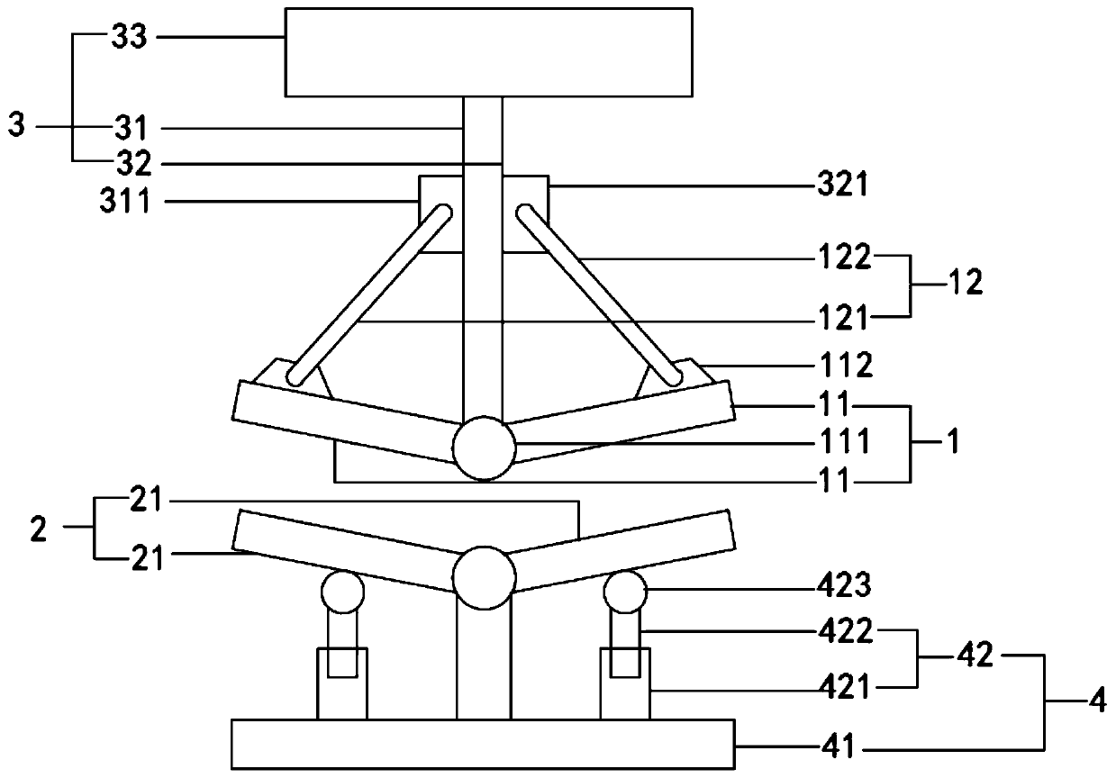 Rapid bending forming device of multi-angle sheet metal parts and forming method of rapid bending forming device