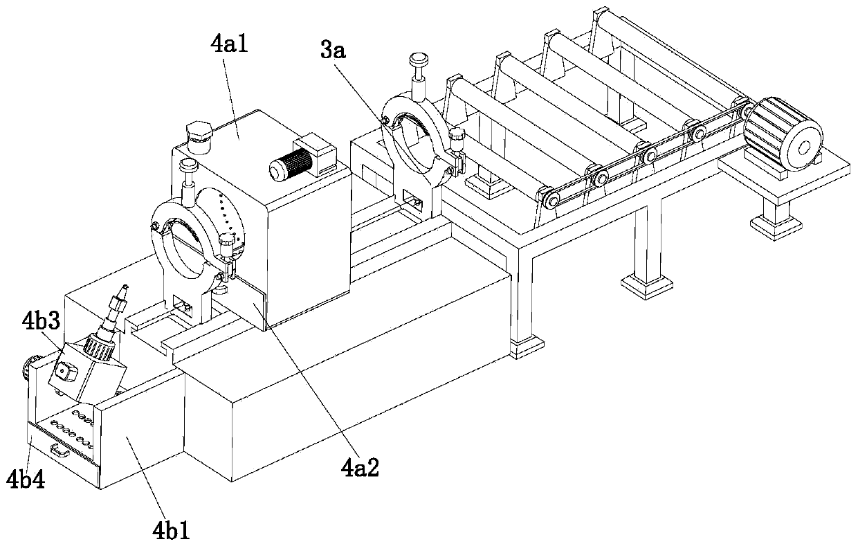 Steel pipe paint spraying machining device