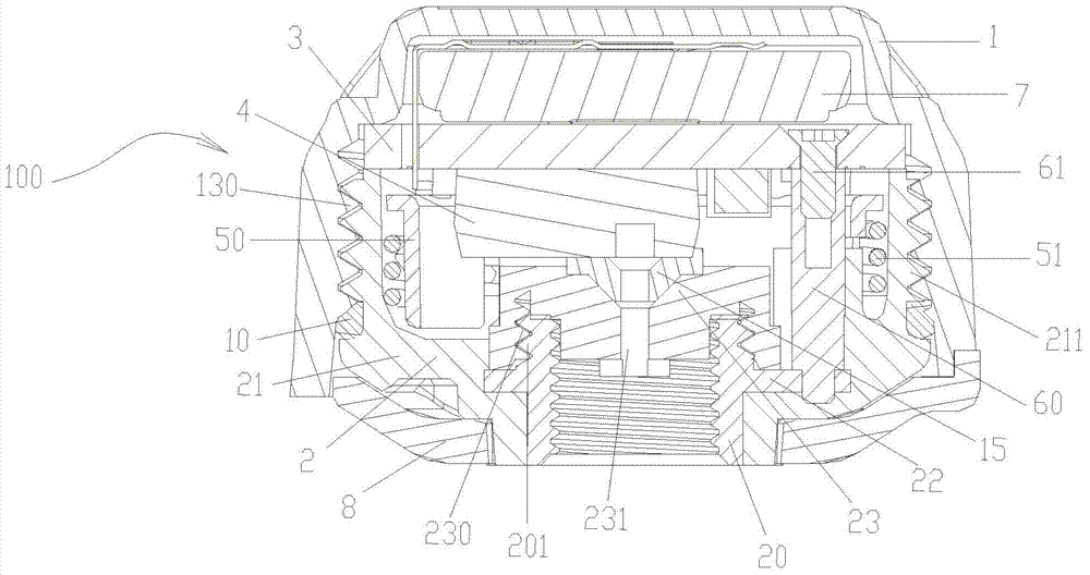 External tire gauge and antenna structure thereof