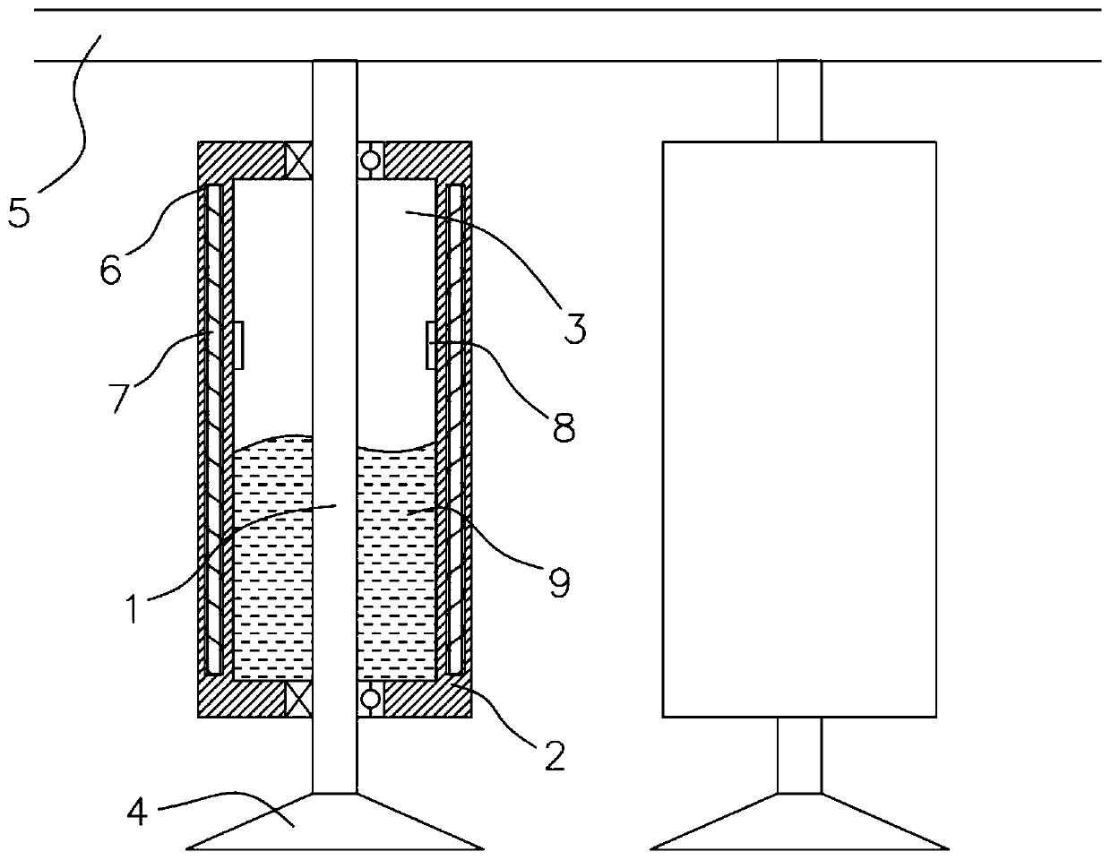 Magnetic type safety guardrail