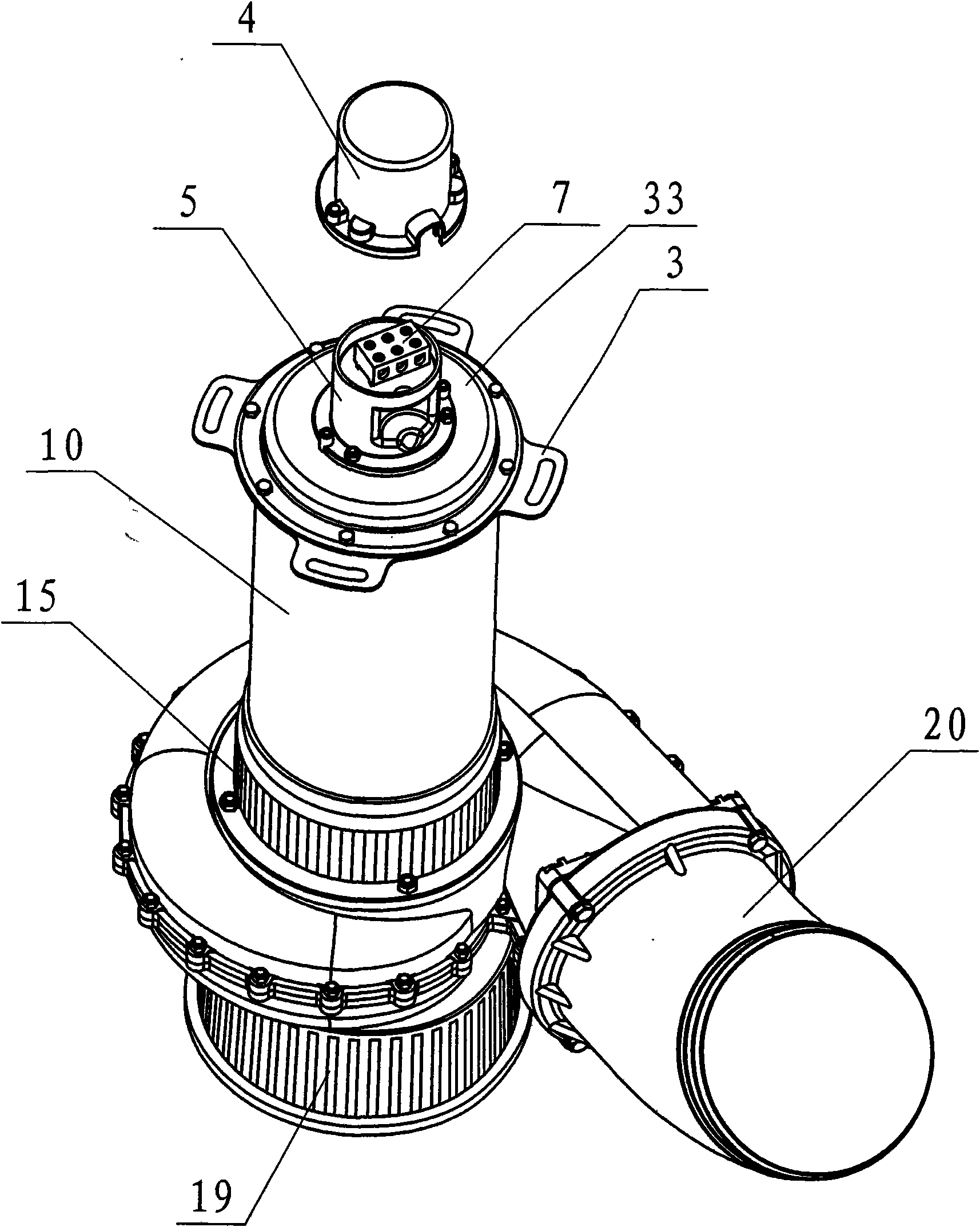 Floating water pump of water cooling motor