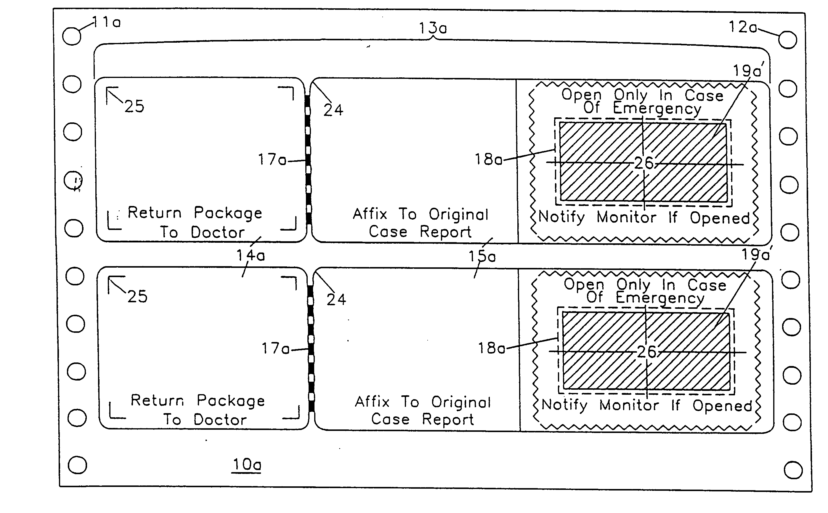 Label form for use in drug testing and method for applying the same