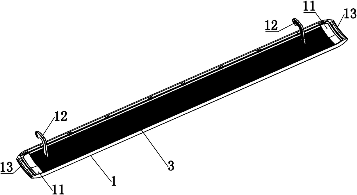 A wall-mounted air conditioner fully closed three-layer arc-shaped wind deflector structure