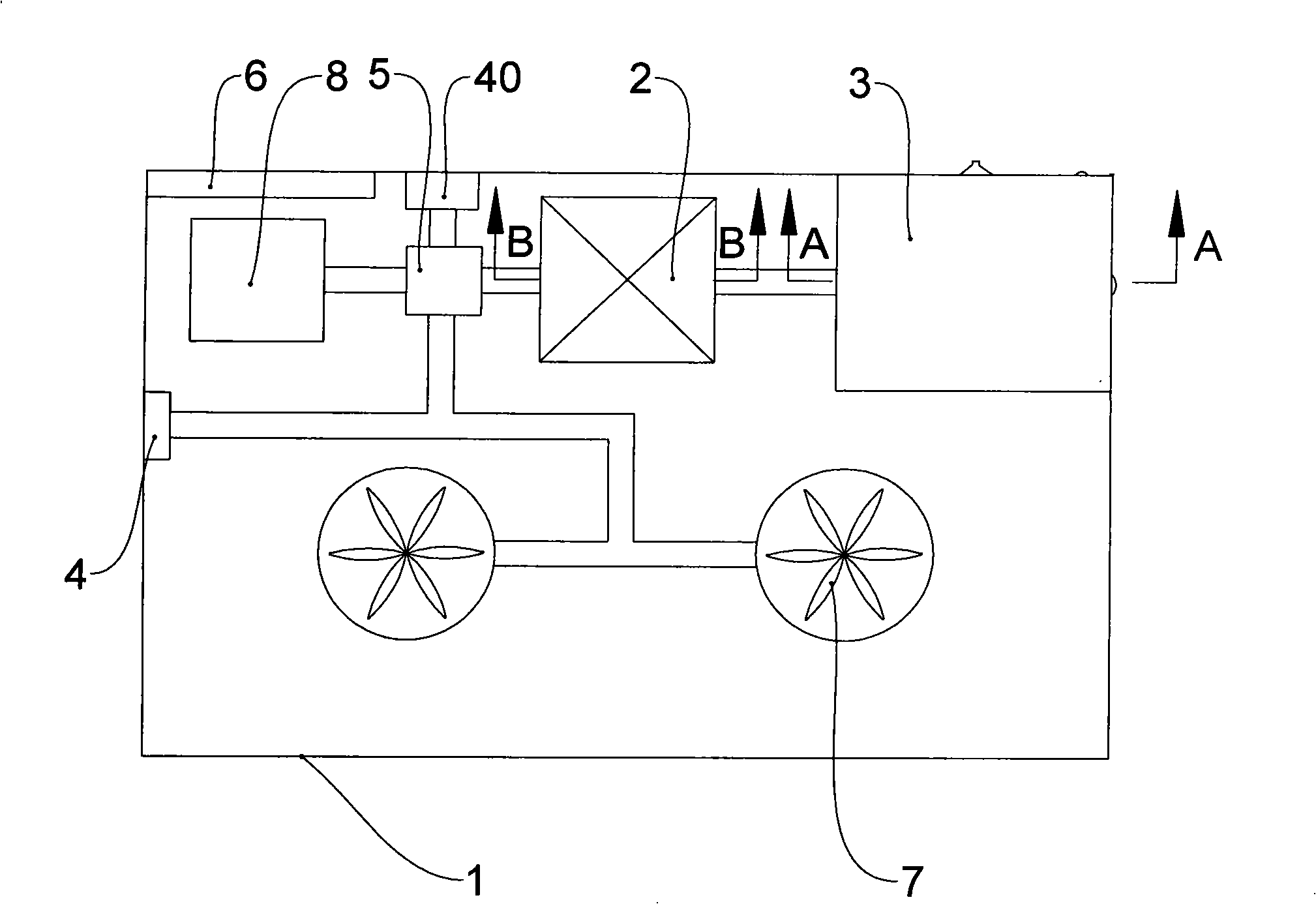 Portable notebook type computer base with energy supply