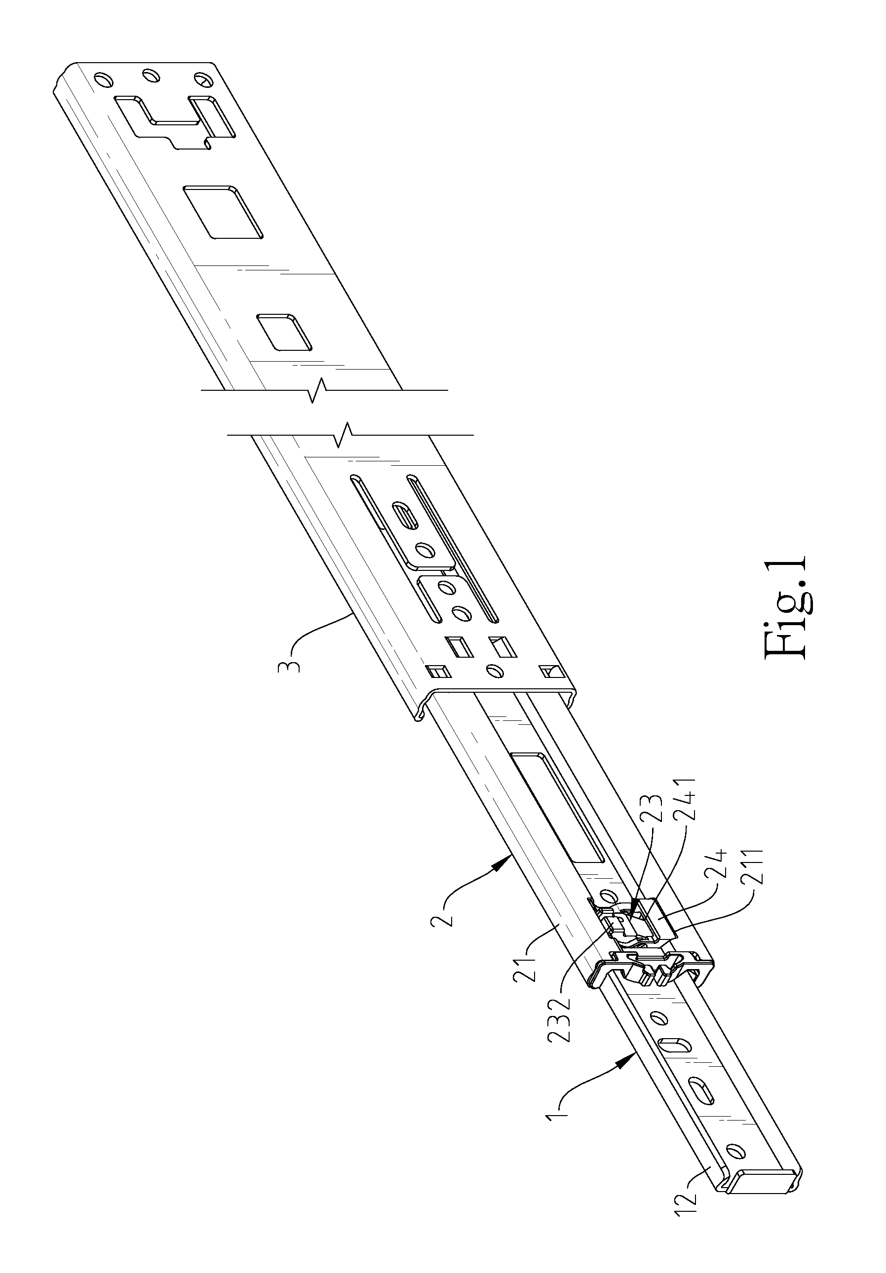 Pres-control type sliding rail assembly