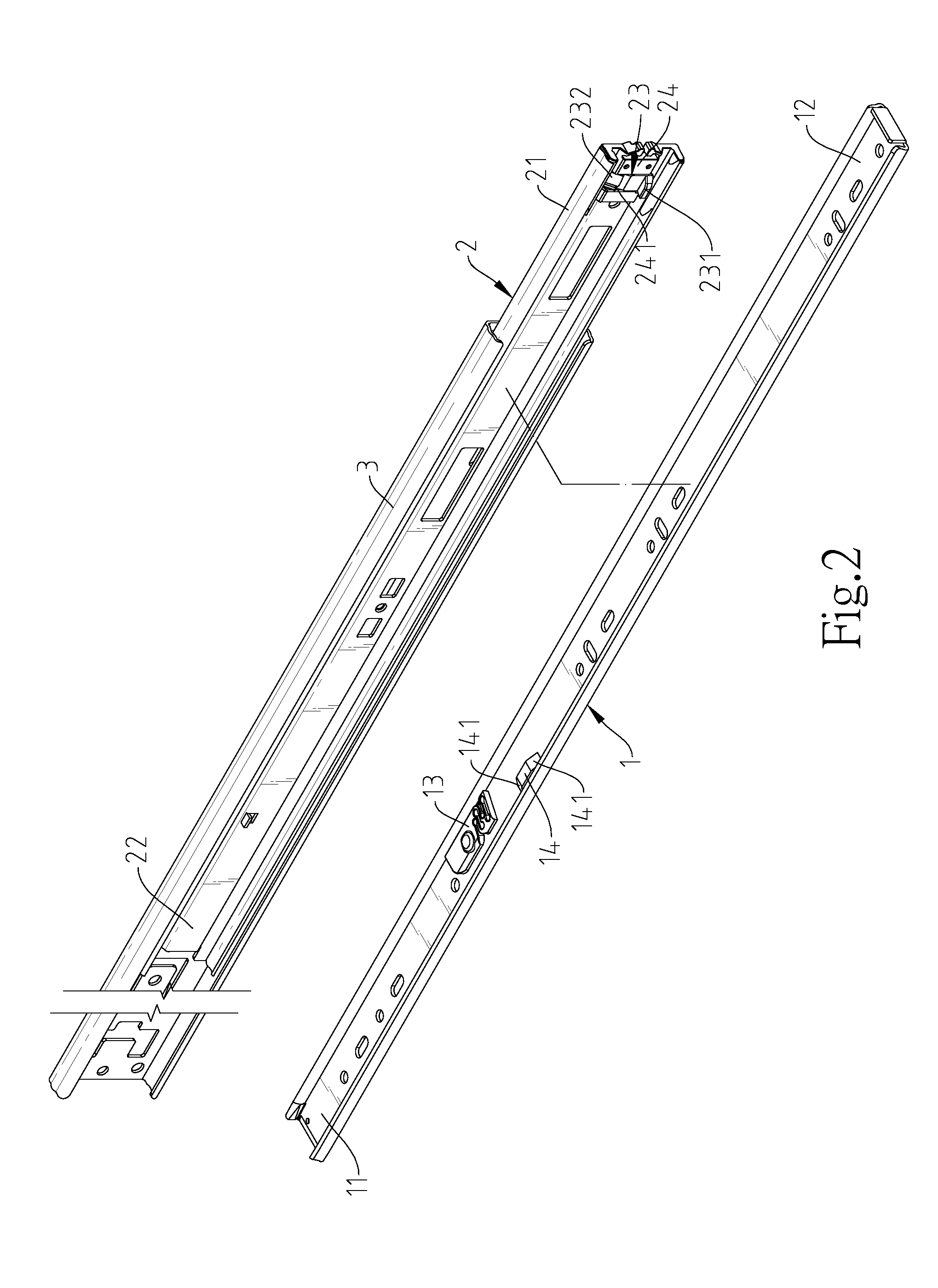 Pres-control type sliding rail assembly