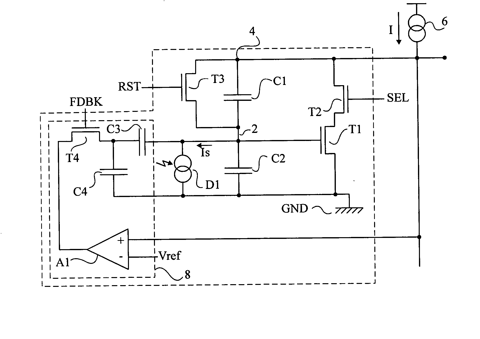 CMOS light sensing cell