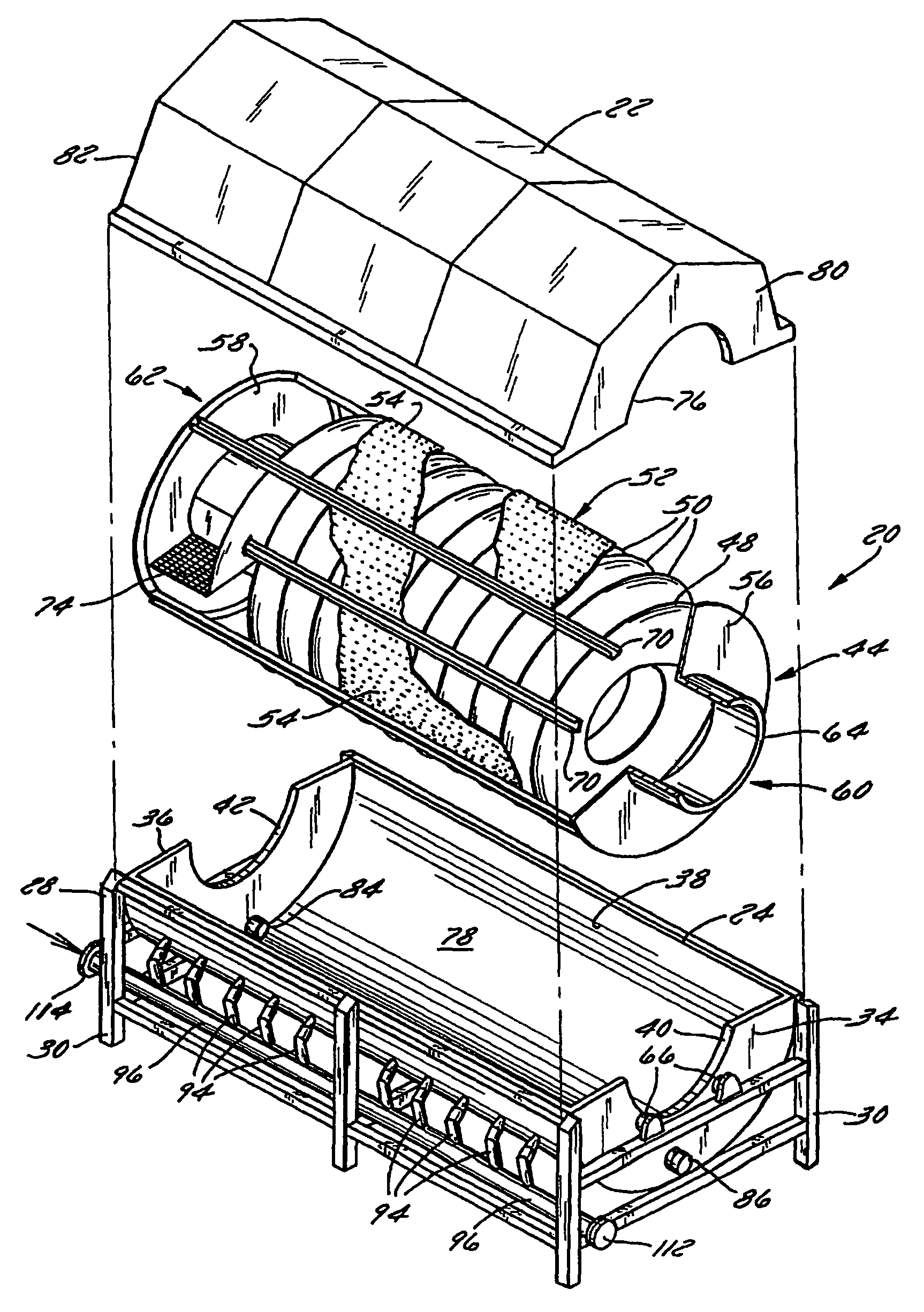 Rotary blancher for processing food product