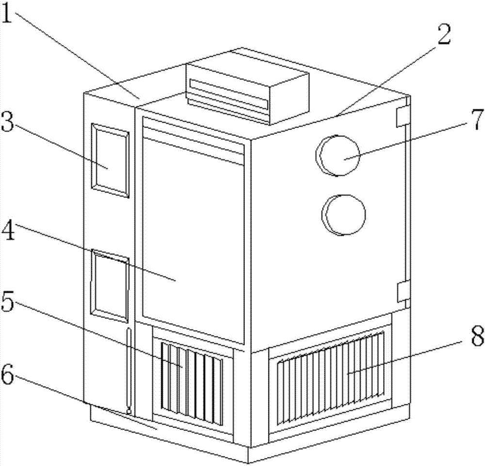 Moistureproof outdoor power distribution cabinet