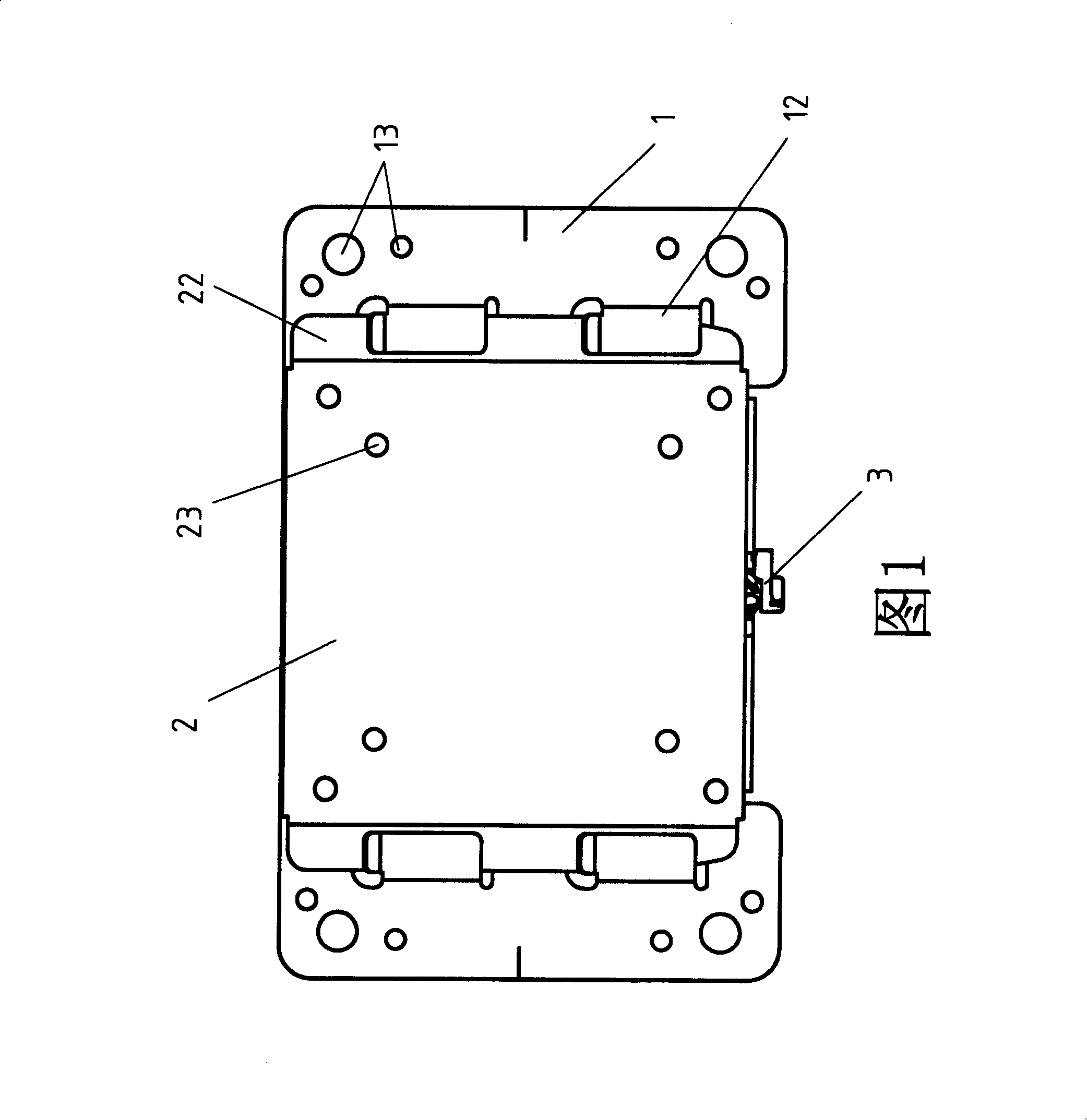 Positioning device for flat TV wall hanging piece