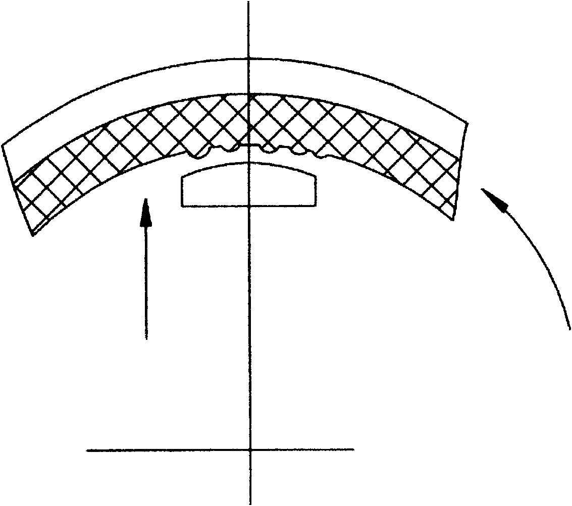 Electrical discharge grinding machining method of overlapped-type double-layer inner-outside honeycomb ring