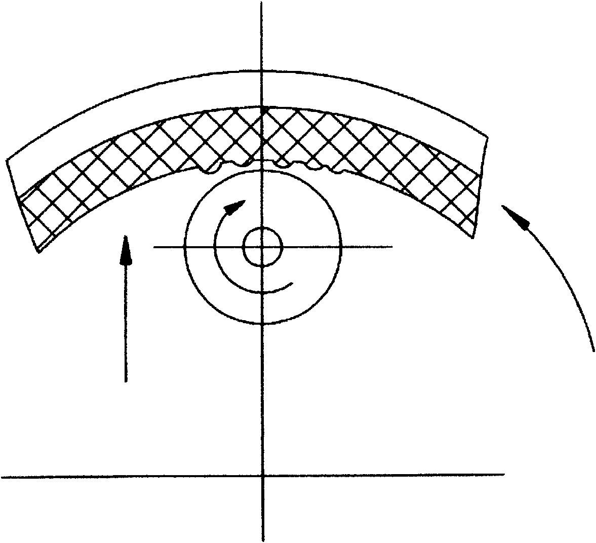 Electrical discharge grinding machining method of overlapped-type double-layer inner-outside honeycomb ring