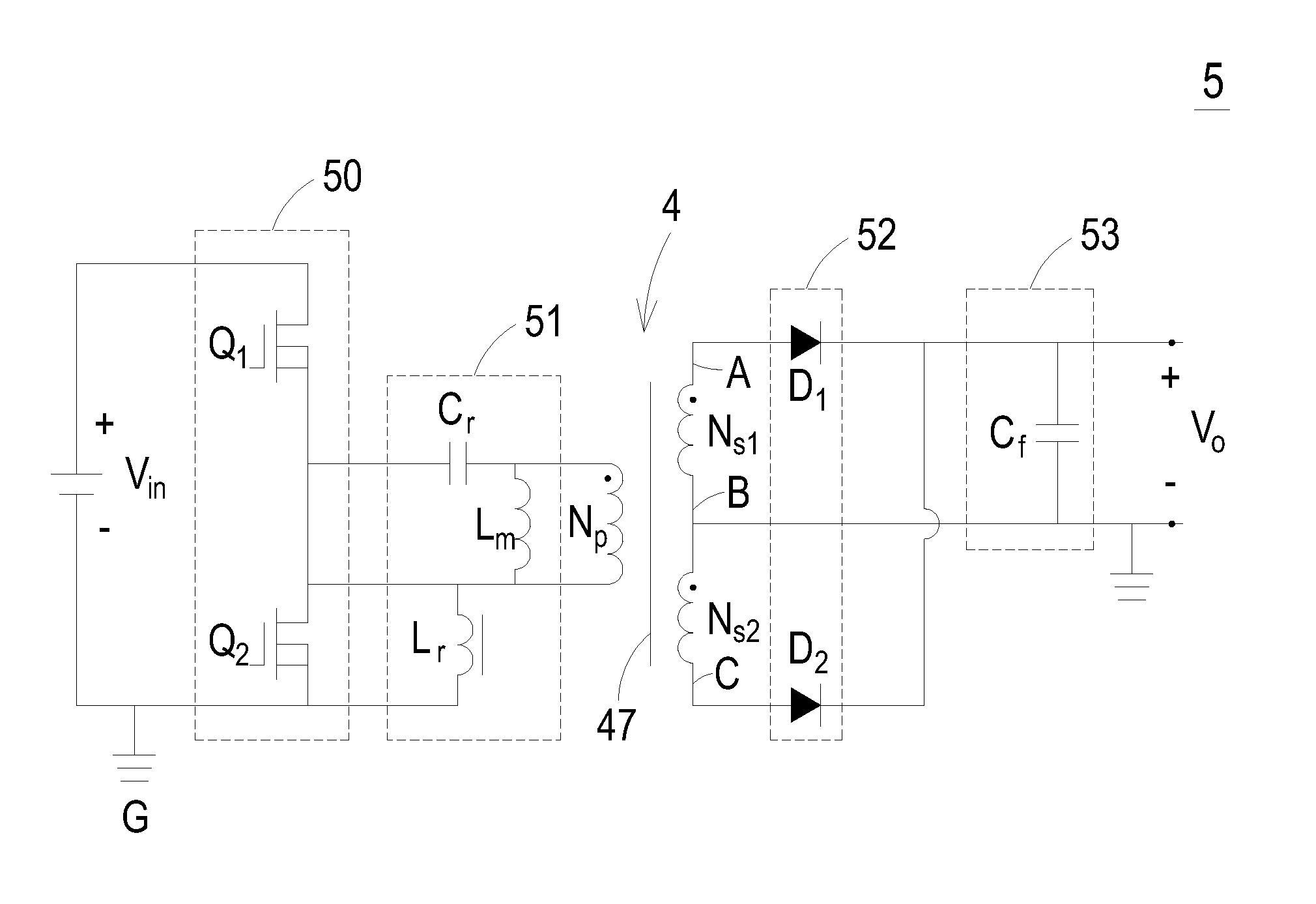 Resonant transformer and resonant converter employing same