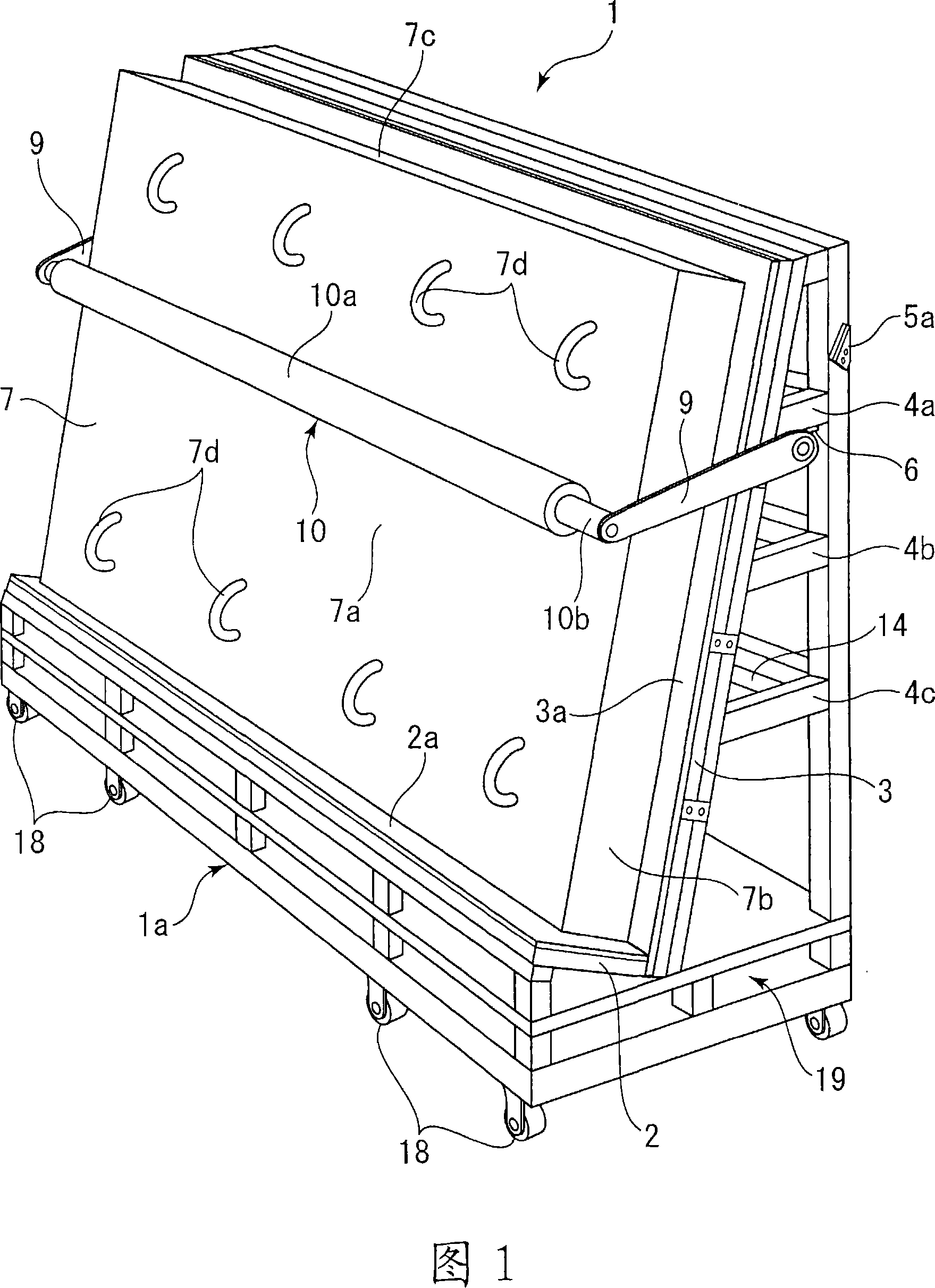 Glass plate conveyance pallet