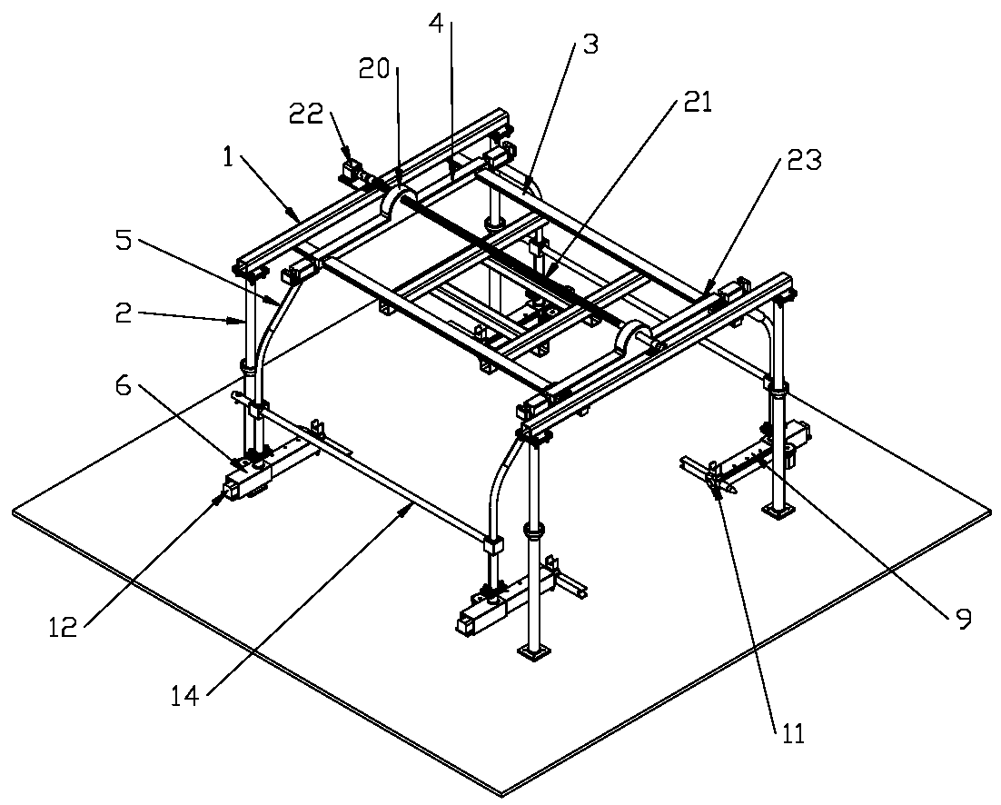 A flexible holding device for parts and assemblies of automobile stamping-welding production line