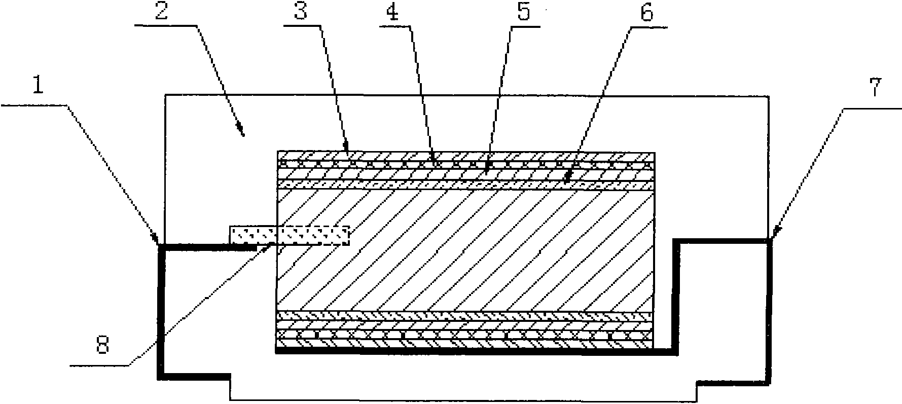 Solid electrolyte tantalum-niobium composite capacitor and preparation method thereof