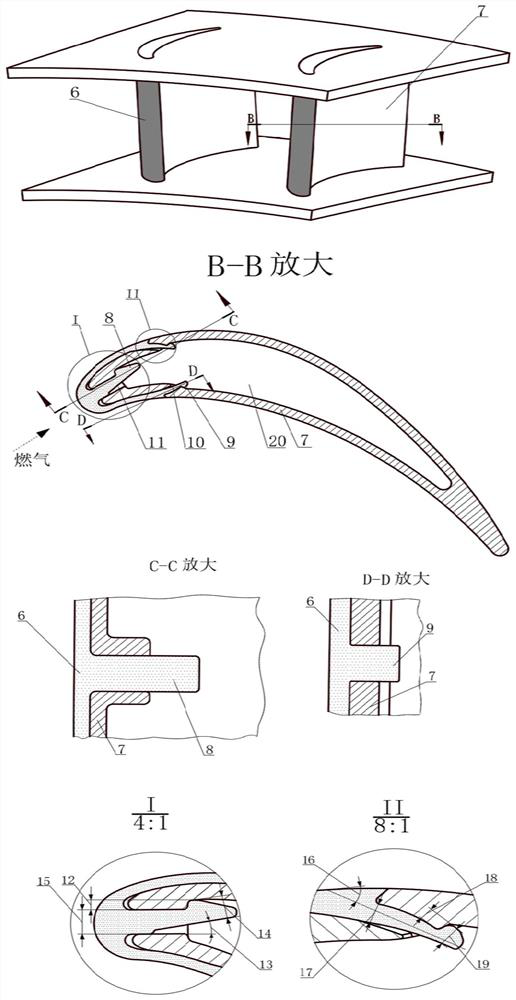 Turbine blade adopting buckle fixing type ceramic armor