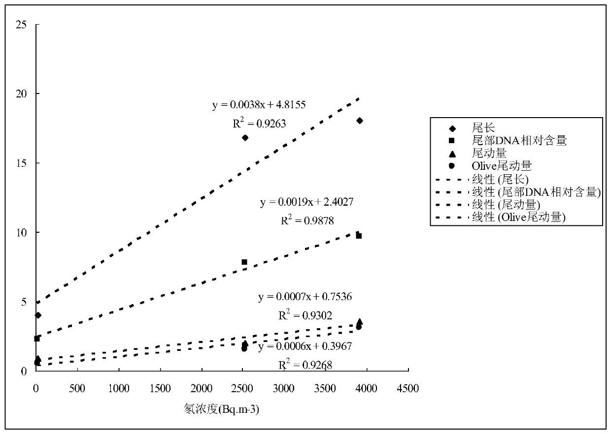 A method for evaluating DNA damage of plants by detecting radioactive gas radon by using Usnea