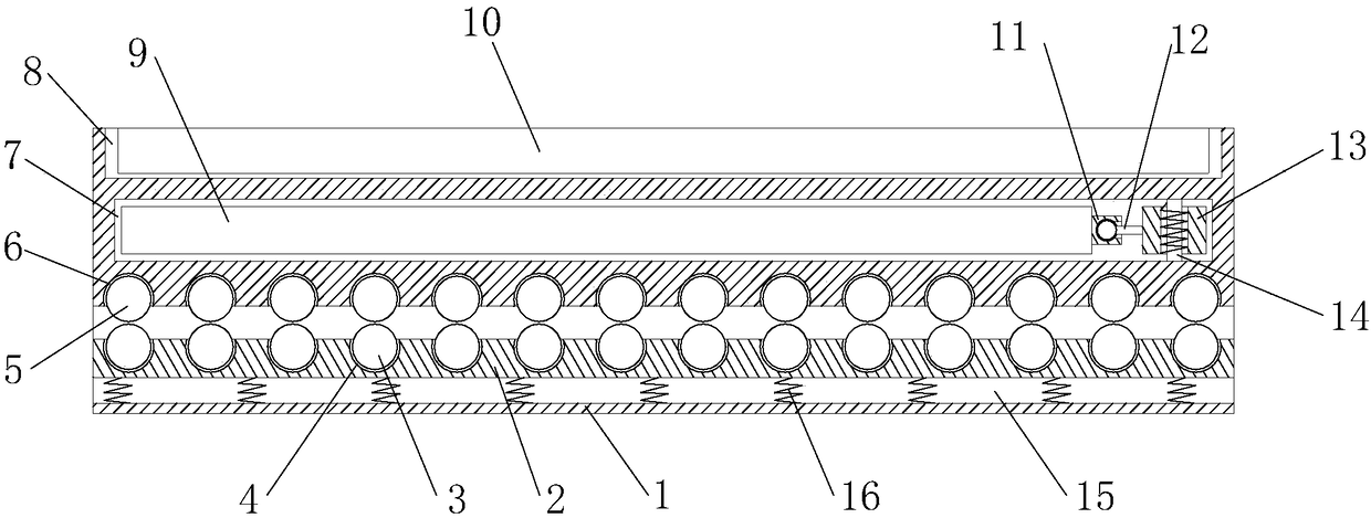 Test paper clamping and arranging device for examination