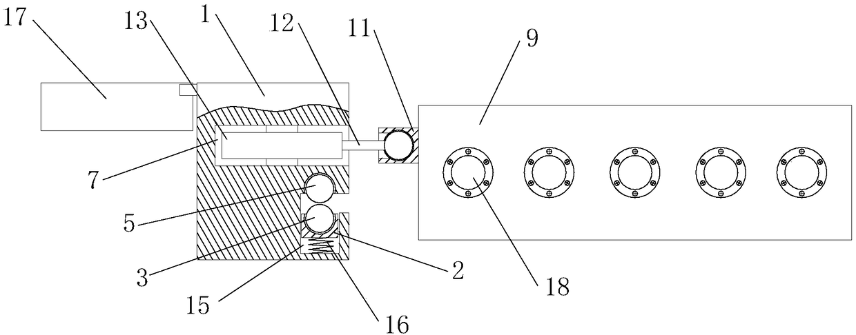 Test paper clamping and arranging device for examination